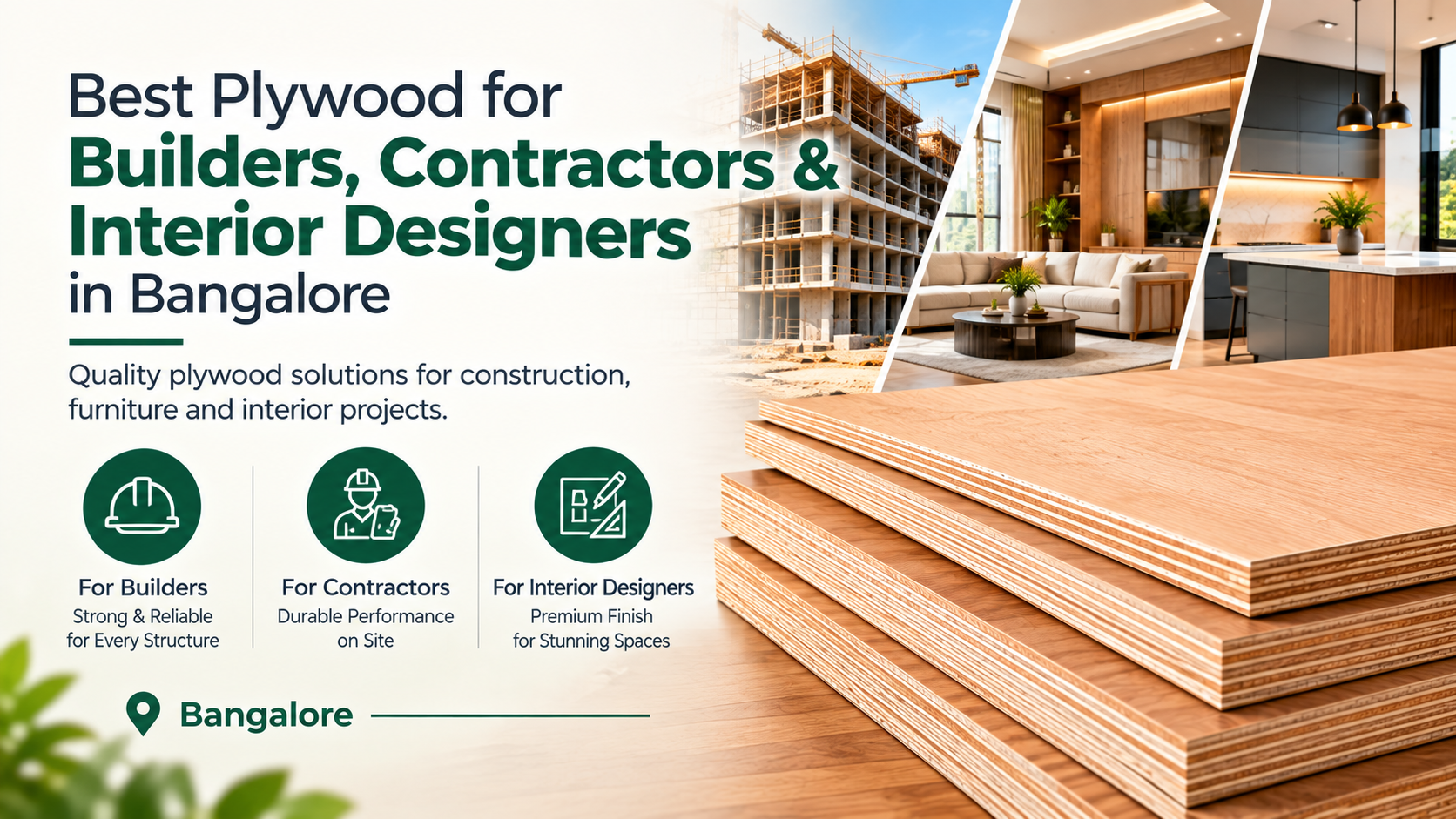 Best Plywood for Builders, Contractors & Interior Designers in Bangalore